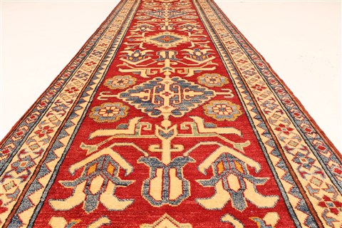 Kazak Red Runner Hand Knotted 29 X 189 Area Rug 250-28719 Image 4