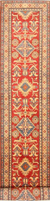 Kazak Red Runner Hand Knotted 29 X 189 Area Rug 250-28719 Image 0