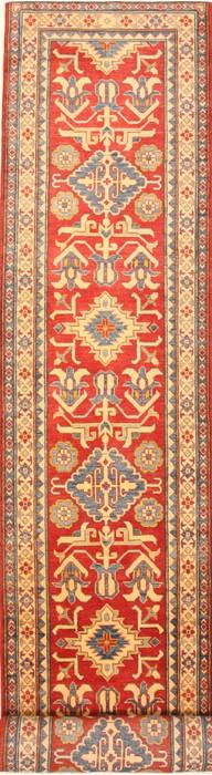 Kazak Red Runner Hand Knotted 211 X 189 Area Rug 250-28721 Image 0