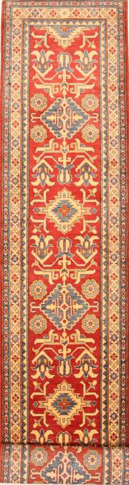 Kazak Red Runner Hand Knotted 29 X 188  Area Rug 250-28723 Image 0