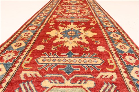 Kazak Yellow Runner Hand Knotted 30 X 1711 Area Rug 250-28724 Image 5