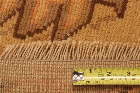 Oushak Beige Hand Knotted 85 X 103 Area Rug 100-28727 Image 5
