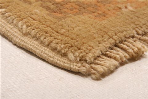 Oushak Beige Hand Knotted 85 X 103 Area Rug 100-28727 Image 6