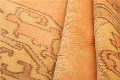 Oushak Yellow Hand Knotted 81 X 910 Area Rug 100-28730 Image 2