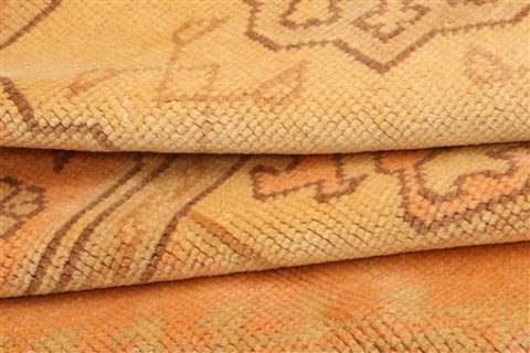 Oushak Yellow Hand Knotted 81 X 910 Area Rug 100-28730 Image 3