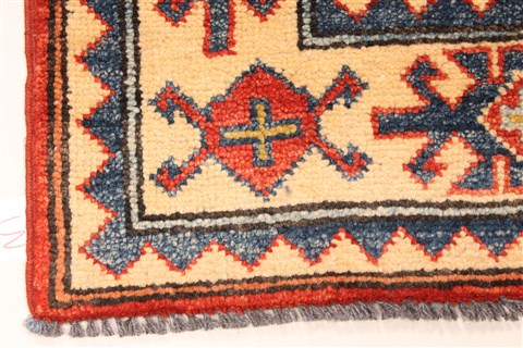 Kazak Yellow Runner Hand Knotted 28 X 179 Area Rug 250-28733 Image 1