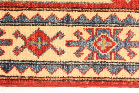 Kazak Yellow Runner Hand Knotted 28 X 179 Area Rug 250-28733 Image 4