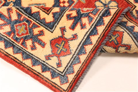 Kazak Yellow Runner Hand Knotted 28 X 179 Area Rug 250-28733 Image 7