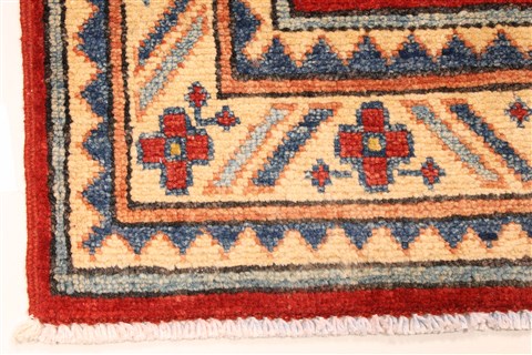 Kazak Red Runner Hand Knotted 28 X 184 Area Rug 250-28738 Image 1