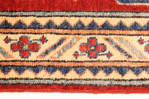 Kazak Red Runner Hand Knotted 28 X 184 Area Rug 250-28738 Image 4
