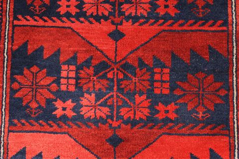 Turkman Blue Hand Knotted 37 X 60 Area Rug 250-28740 Image 2