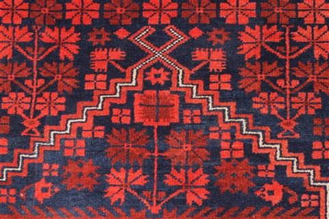 Turkman Blue Hand Knotted 37 X 60 Area Rug 250-28740 Image 3