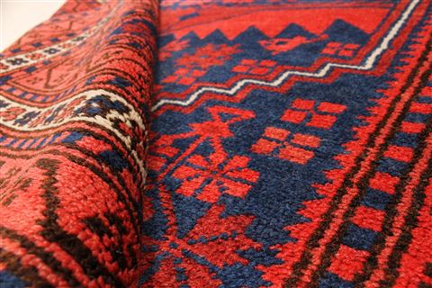 Turkman Blue Hand Knotted 37 X 60 Area Rug 250-28740 Image 8
