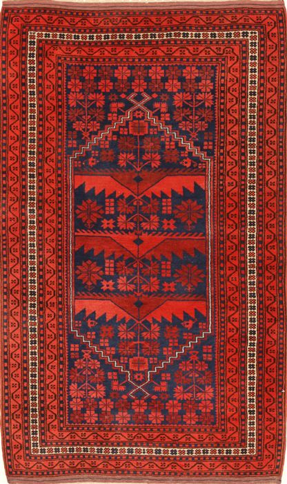 Turkman Blue Hand Knotted 37 X 60 Area Rug 250-28740 Image 0