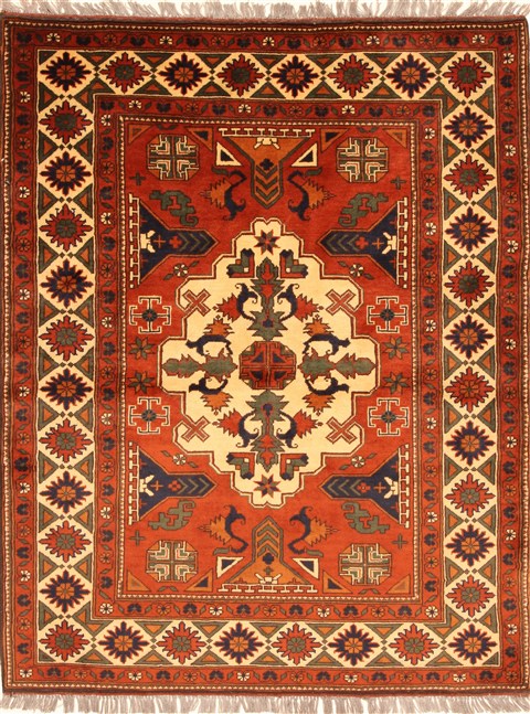 Turkman Yellow Hand Knotted 44 X 56 Area Rug 250-28743 Image 0