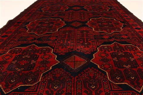 Turkman Blue Hand Knotted 42 X 63 Area Rug 250-28746 Image 4
