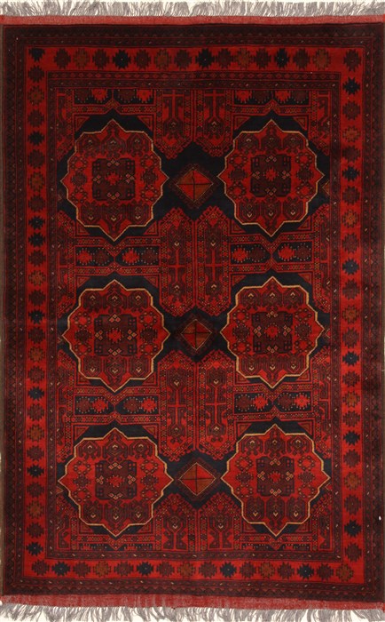 Turkman Blue Hand Knotted 42 X 63 Area Rug 250-28746 Image 0