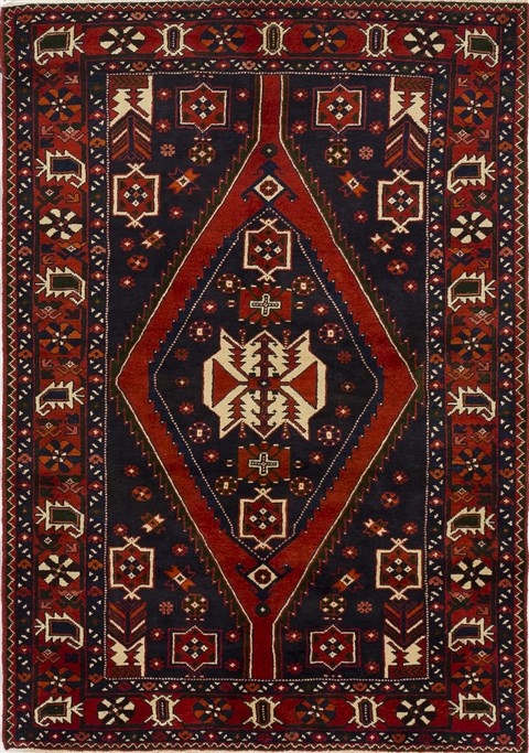 Hamedan Red Hand Knotted 48 X 67  Area Rug 500-28753 Image 0