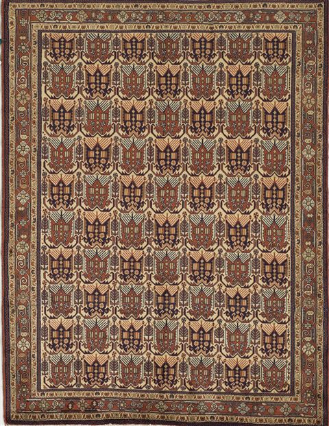 Afshar White Hand Knotted 45 X 66  Area Rug 500-28758 Image 0