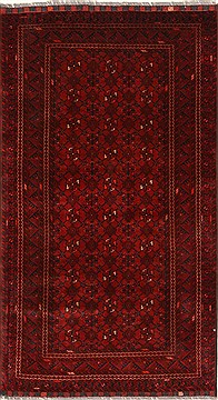 Indian Turkman Blue Rectangle 4x6 ft Wool Carpet 28766