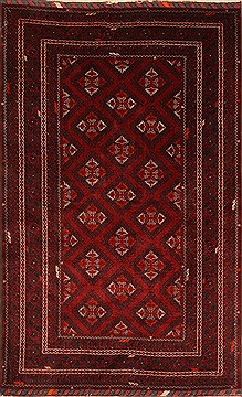 Indian Turkman Beige Rectangle 4x6 ft Wool Carpet 28770