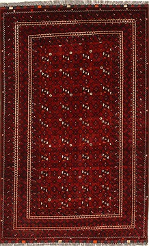 Indian Turkman Blue Rectangle 4x6 ft Wool Carpet 28773