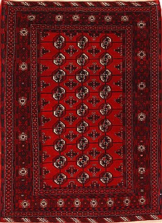 Afghan Khan Mohammadi Blue Rectangle 4x6 ft Wool Carpet 28778