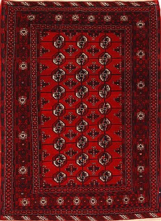 Afghan Khan Mohammadi Blue Rectangle 4x6 ft Wool Carpet 28778