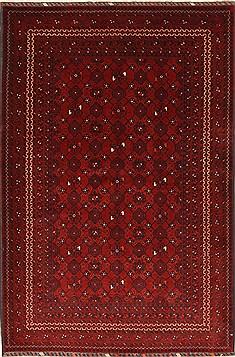 Indian Kunduz Blue Rectangle 4x6 ft Wool Carpet 28779