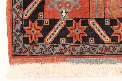 Khan Mohammadi Blue Hand Knotted 36 X 510 Area Rug 250-28781 Image 1