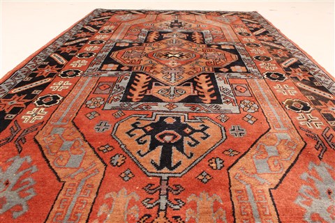 Khan Mohammadi Blue Hand Knotted 36 X 510 Area Rug 250-28781 Image 4