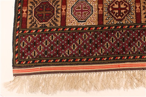 Turkman Green Hand Knotted 39 X 56 Area Rug 250-28785 Image 1
