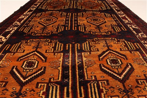 Baluch Beige Hand Knotted 42 X 65 Area Rug 250-28786 Image 4