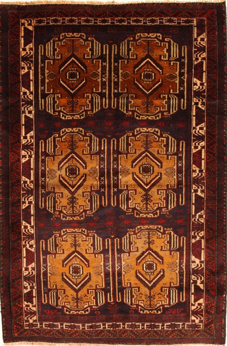 Baluch Beige Hand Knotted 42 X 65 Area Rug 250-28786 Image 0