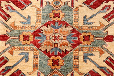 Kazak Yellow Hand Knotted 410 X 68  Area Rug 250-28787 Image 2