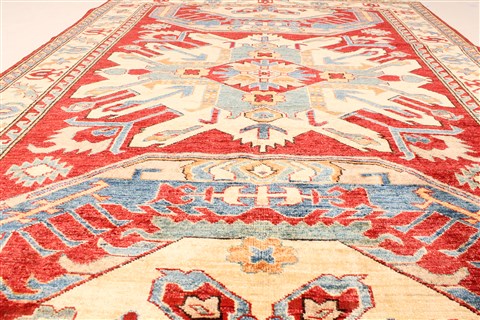 Kazak Yellow Hand Knotted 410 X 68  Area Rug 250-28787 Image 4