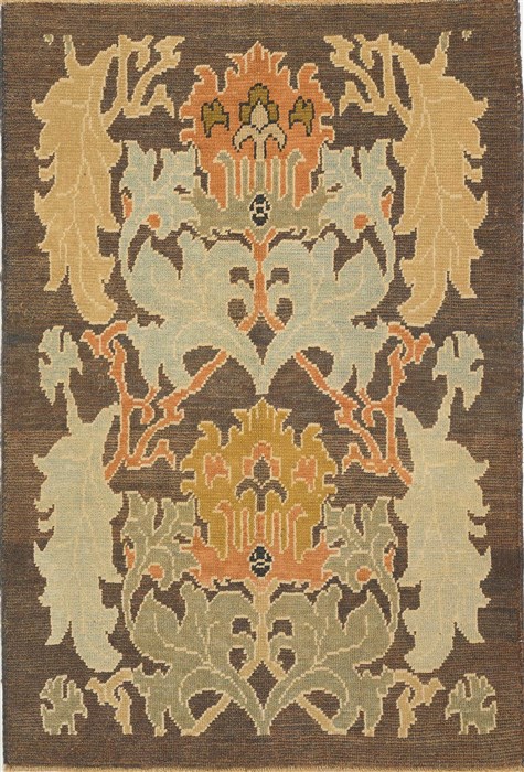 Oushak Brown Hand Knotted 50 X 72  Area Rug 500-28790 Image 0