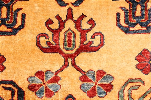 Kazak Yellow Hand Knotted 119 X 159 Area Rug 250-28794 Image 10