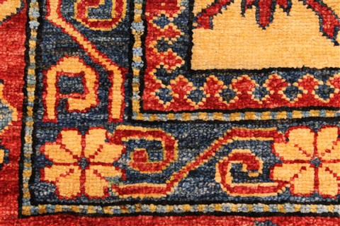 Kazak Yellow Hand Knotted 119 X 159 Area Rug 250-28794 Image 11