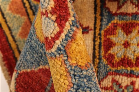 Kazak Beige Hand Knotted 1210 X 158 Area Rug 250-28797 Image 10