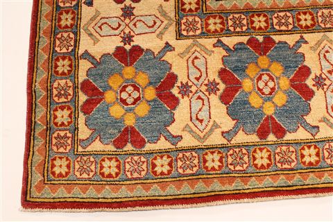 Kazak Beige Hand Knotted 1210 X 158 Area Rug 250-28797 Image 1