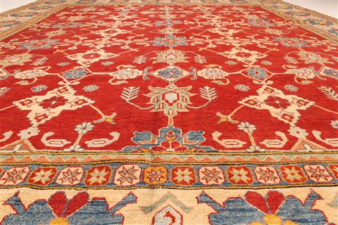 Kazak Beige Hand Knotted 1210 X 158 Area Rug 250-28797 Image 4