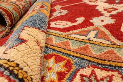 Kazak Beige Hand Knotted 1210 X 158 Area Rug 250-28797 Image 7