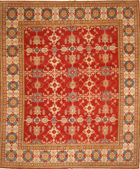 Kazak Beige Hand Knotted 1210 X 158 Area Rug 250-28797 Image 0