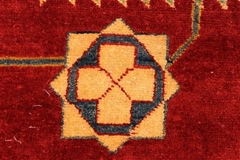 Kazak Yellow Hand Knotted 124 X 168 Area Rug 250-28798 Image 12
