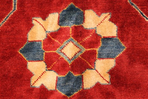 Kazak Yellow Hand Knotted 124 X 168 Area Rug 250-28798 Image 13