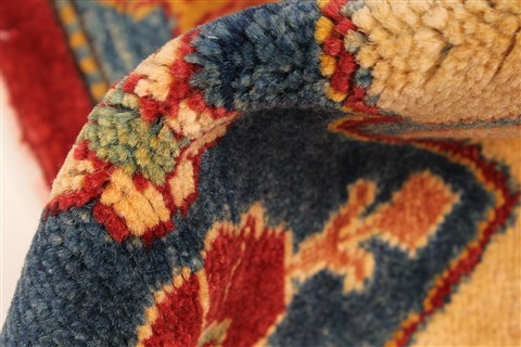Kazak Yellow Hand Knotted 124 X 168 Area Rug 250-28798 Image 9