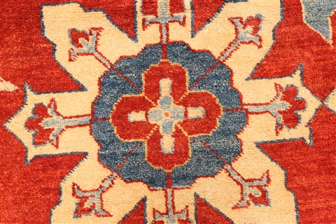Kazak Yellow Hand Knotted 130 X 163 Area Rug 250-28806 Image 10