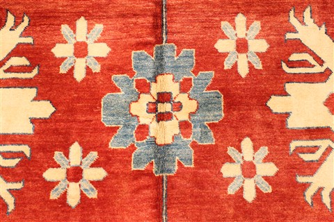 Kazak Yellow Hand Knotted 130 X 163 Area Rug 250-28806 Image 2