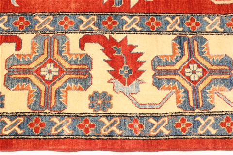 Kazak Yellow Hand Knotted 130 X 163 Area Rug 250-28806 Image 3